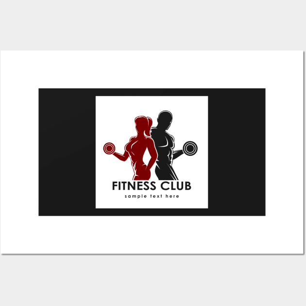 Fitness Emblem Wall Art by devaleta